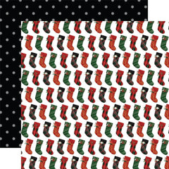 A Wonderful Christmas  - Carta Bella - Double-Sided Cardstock 12"X12" -  Stockings Were Hung