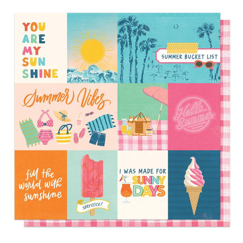 Sweet Sunshine - PhotoPlay - Double-Sided Cardstock 12"X12" - Summer Vibes