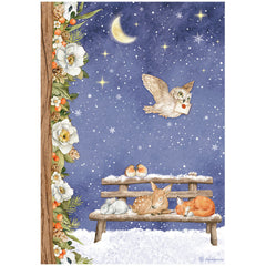 Winter Valley - Stamperia - A4 Rice Paper - Sweet Night (9076)