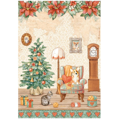 All Around Christmas - Stamperia - A4 Rice Paper - Sweet Room(9144)