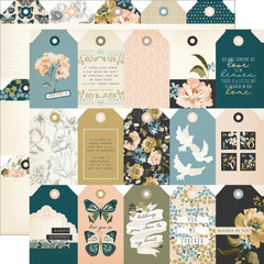 Remember - Simple Stories - Double-Sided Cardstock 12"X12" - Tag Elements