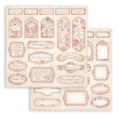 Romance Forever - Stamperia - 12"X12" Double-sided Patterned Paper  - Tags