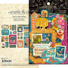 Let's Get Artsy - Graphic45 - Die-Cut Assortment - Tags & Frames (5017)