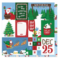 Santa Please Stop Here - PhotoPlay - Double-Sided Cardstock 12"x12" - Team Santa
