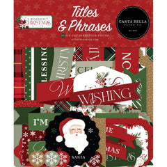 A Wonderful Christmas  - Carta Bella - Cardstock Ephemera - Titles