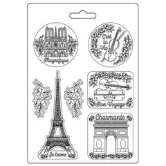 Oh La La - Stamperia - Soft Maxi Mould 8.5"X11.5" - Tour Eiffel  (7263)