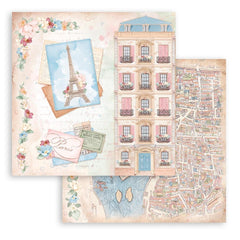 Oh La La - Stamperia - Double-Sided Cardstock 12"X12" - Tour Eiffel (7201)