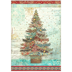 Christmas Greetings - Stamperia - A4 Rice Paper - Tree (8994)
