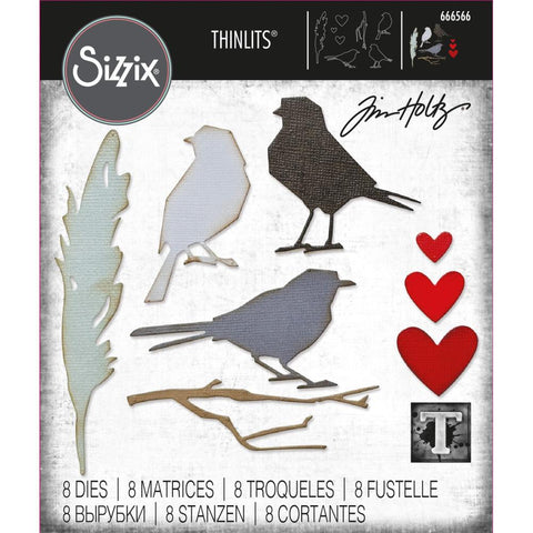 Sizzix - Thinlits Dies By Tim Holtz -  Vault Lovebirds 8/pkg (8480)