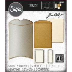 Sizzix/Tim Holtz - Thinlits Dies 6/Pkg  - Vault Pillow Box + Bag