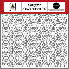A Vintage Christmas  - Carta Bella - Stencil 6"X6" - Vintage Damask