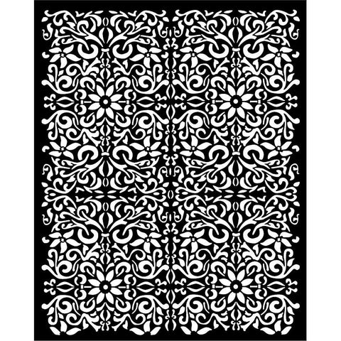 Vintage Library  - Stamperia - Stencil 7.87"X9.84" - Vintage Library Texture (7027)