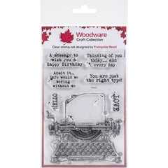 Woodware - Creative Expressions - Clear Stamps 4"X6" - Vintage Typewriter (1162)