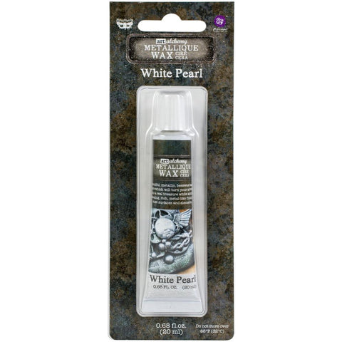Finnabair - Art Alchemy Metallique Wax .68 Fluid Ounce - White Pearl (8380)