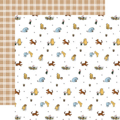 Winnie the Pooh Baby - Echo Park - 12"x12" Patterned Paper - Winnie's Buddies