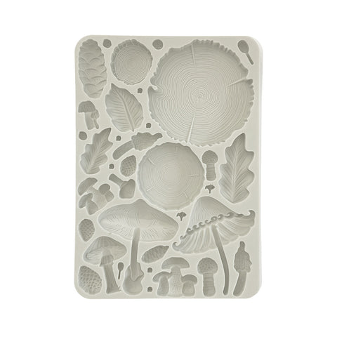 Golden Harmony - Stamperia - A5 Silicone Mould - Wood & Mushrooms (7781)
