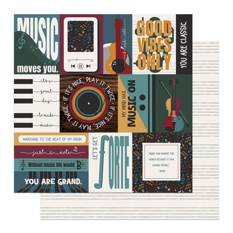 Music Notes - PhotoPlay - Double-Sided Cardstock 12"X12" - You're Classic