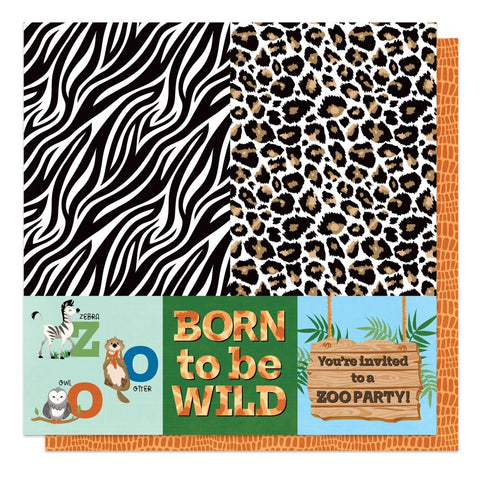 A Day At The Zoo - PhotoPlay - Double-Sided Cardstock 12"X12" - Zootastic