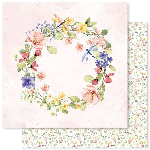 Spring Memories - Paper Rose - 12"x12" Patterned Paper - Paper A