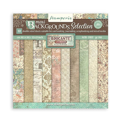 Brocante Antiques - Stamperia - 12"x12" Paper Pad - Backgrounds (3745)