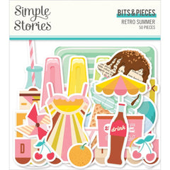 Retro Summer - Simple Stories - Bits & Pieces Die-Cuts 50/Pkg
