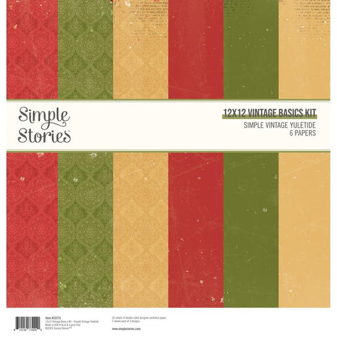 Simple Vintage Yuletide -Simple Stories - Collection Kit 12"X12" - Basics