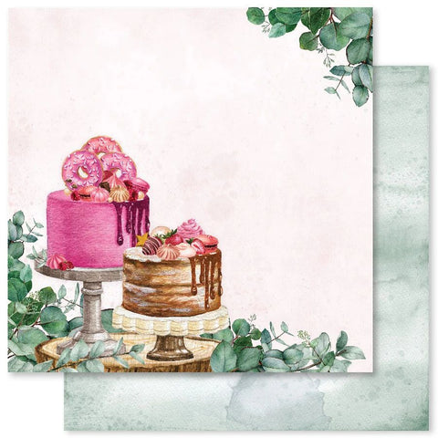 Cake Time - Paper Rose - 12"x12" Patterned Paper - Paper B