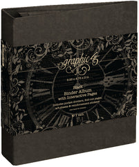 Graphic45 - Binder Album with Interactive Pages - Black (7202)