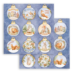 Winter Valley - Stamperia - 12"X12" Double-sided Patterned Paper - Ornaments (9618)