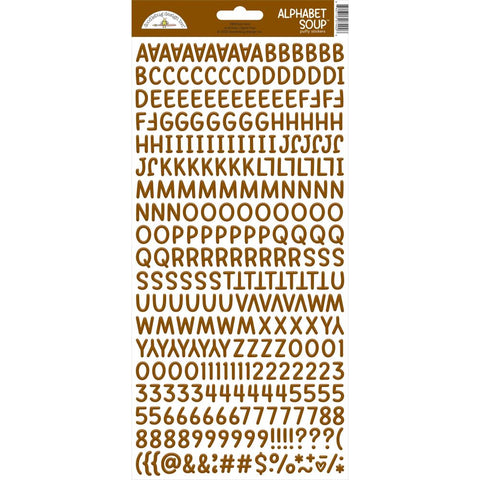 Alphabet Soup - Doodlebug - 6"x12" Puffy Alpha Stickers - Bon Bon