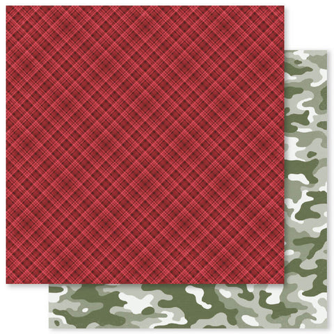 Mountain Trek - Paper Rose - 12"x12" Patterned Paper - Basics Paper C