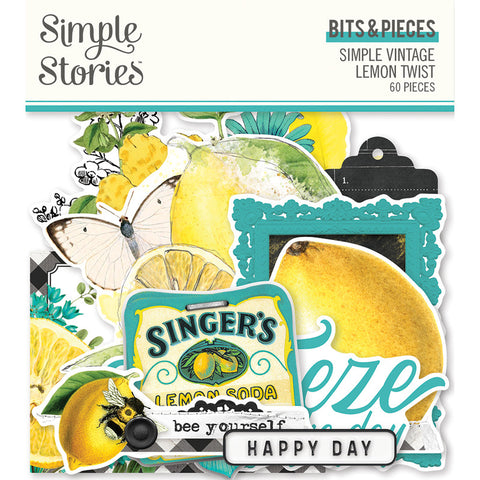 Simple Vintage Lemon Twist - Simple Stories - Bits & Pieces 60/pkg