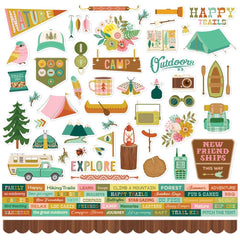 Trail Mix - Simple Stories - Cardstock Stickers 12"X12" - Combo