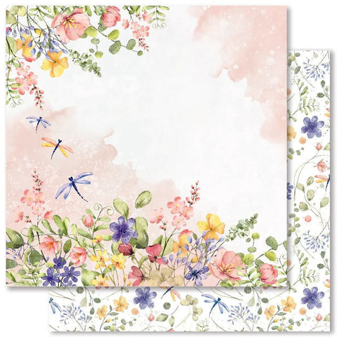 Spring Memories - Paper Rose - 12"x12" Patterned Paper - Paper C