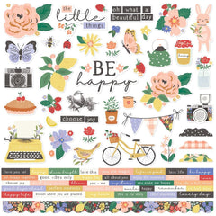 The Little Things - Simple Stories - Cardstock Stickers 12"X12" - Combo