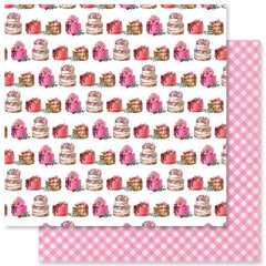 Cake Time - Paper Rose- 12"x12" Patterned Paper - Paper C