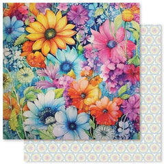 Rainbow Twirl - Paper Rose - Double-sided 12"x12" Patterned Paper - Paper C