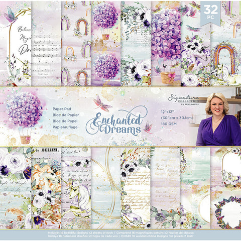 Enchanted Dreams  - Sara Signature - Paper Pad 12"X12" (Crafter's Companion)