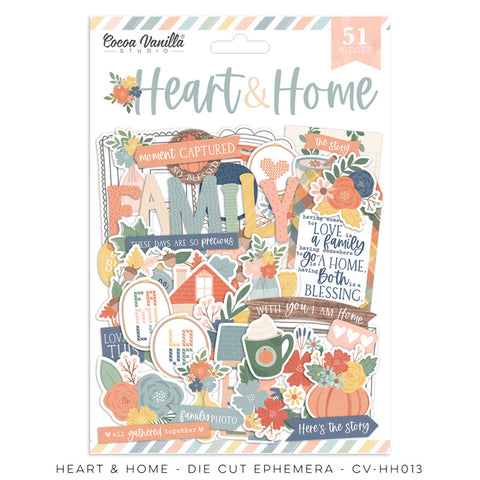 Heart & Home - Cocoa Vanilla Studios - Die Cut Ephemera (0629)