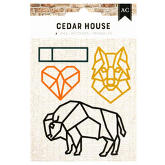 Cedar House - American Crafts - Metal Die Set 4/Pkg (3742)