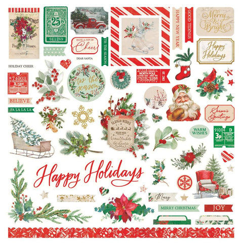 Holiday Charm - PhotoPlay - Cardstock Stickers 12"X12" - Elements