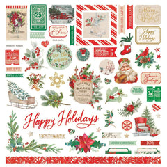 Holiday Charm - PhotoPlay - Cardstock Stickers 12"X12" - Elements