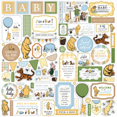Winnie the Pooh Baby - Echo Park - 12"x12" Cardstock Sticker - Elements