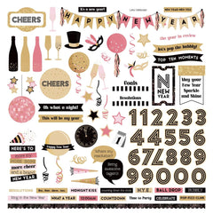 Ringing in the New Year - PhotoPlay - Cardstock Stickers 12"X12" - Elements