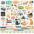 Fur Baby Cat - Simple Stories - 12"x12" Cardstock Sticker Sheet - Combo