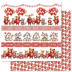 Animal Love - Paper Rose - 12"x12" Double-sided Patterned Paper - Paper E