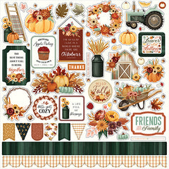 Harvest - Carta Bella - 12"x12" Cardstock Sticker - Elements