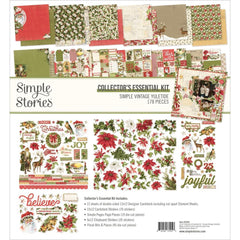Simple Vintage Yuletide -Simple Stories - Simple Cards - Collector's Essential Kit 12"X12"