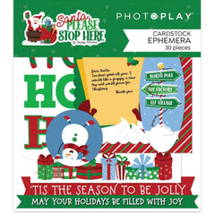 Santa Please Stop Here - PhotoPlay - Ephemera Cardstock Die-Cuts