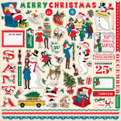 Season's Greetings - Carta Bella - 12"x12" Cardstock Sticker - Elements